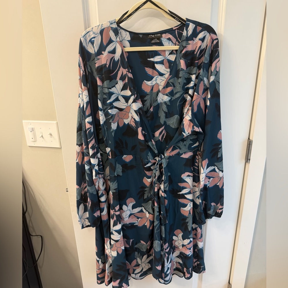 Long Sleeve Wrap Dress